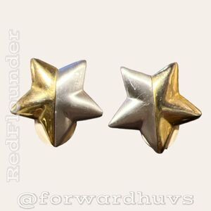 Bundle Sale 3 for $15 | Two-Tone Star Shaped Clip-On Earrings